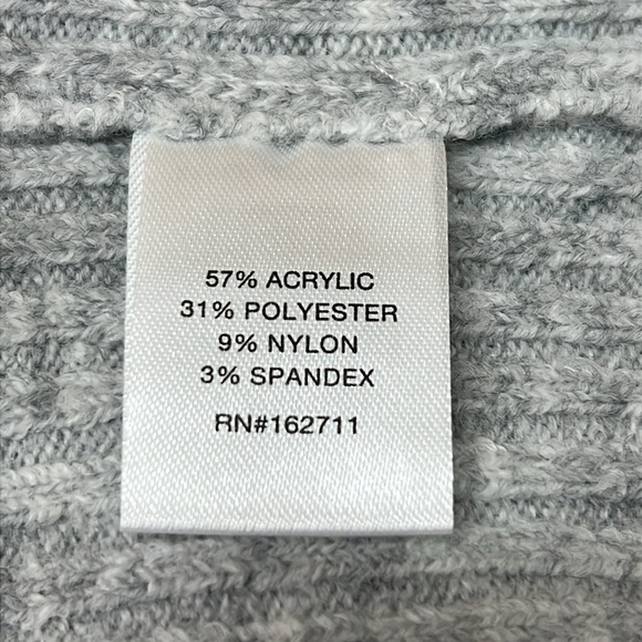 Love Ellie Stitch Fix Cardigan Sweater Size M Gray Open Front Rib Detail NWOT - Picture 9 of 12